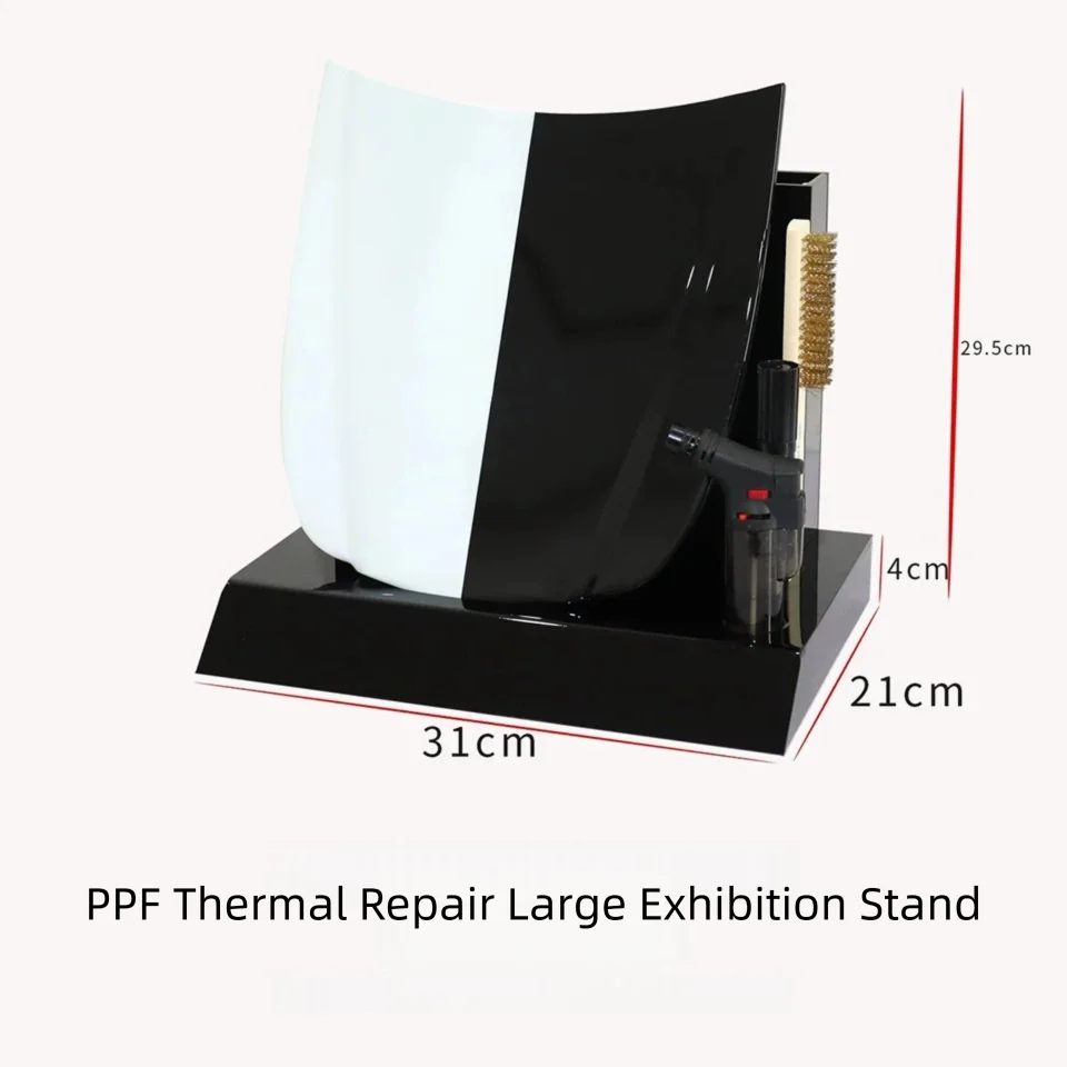 PPF Simulation Test Display Model, Automotive Demo Stand for Scratch Self Healing Test with Hood Panel,Lighter,Steel Brush 648B