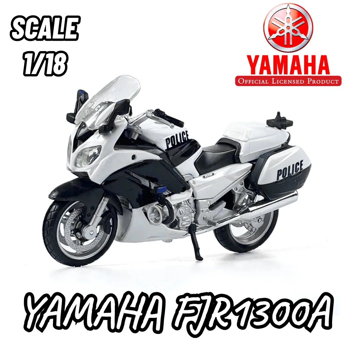 

Модель мотоцикла Yamaha FJR1300A в масштабе 1/18, Реплика литых под давлением коллекционных автомобилей, украшение для интерьера, рождественский подарок, детская игрушка для мальчиков