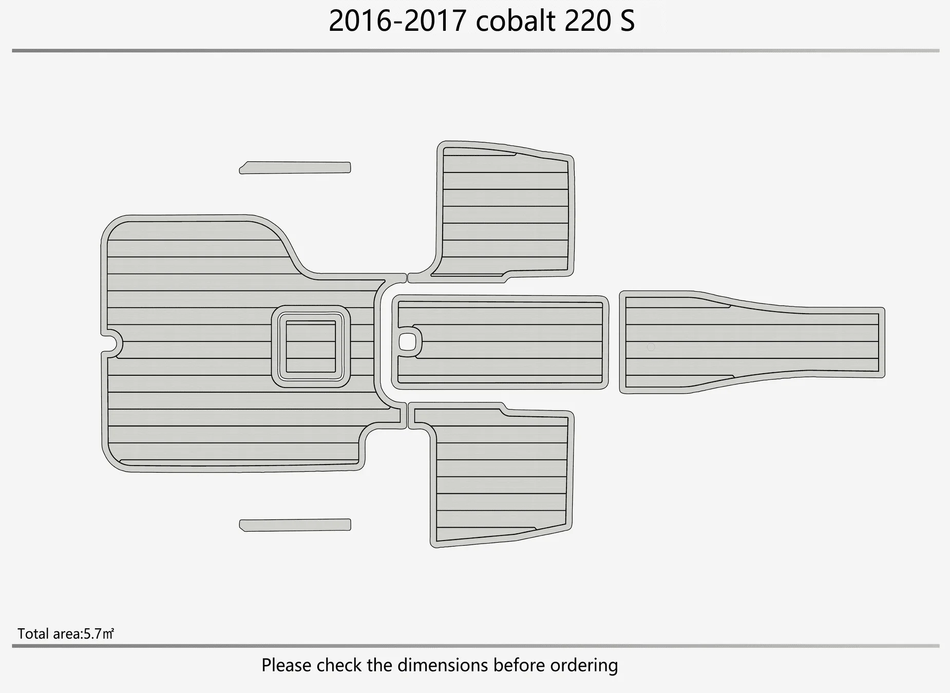 2016-2017 الكوبالت 220S 1/4 "6 مللي متر إيفا رغوة عدم الانزلاق بولي كلوريد الفينيل خشب الساج التزيين البحرية حصيرة سيديك جاتورستيب السجاد أرضية بحرية #3