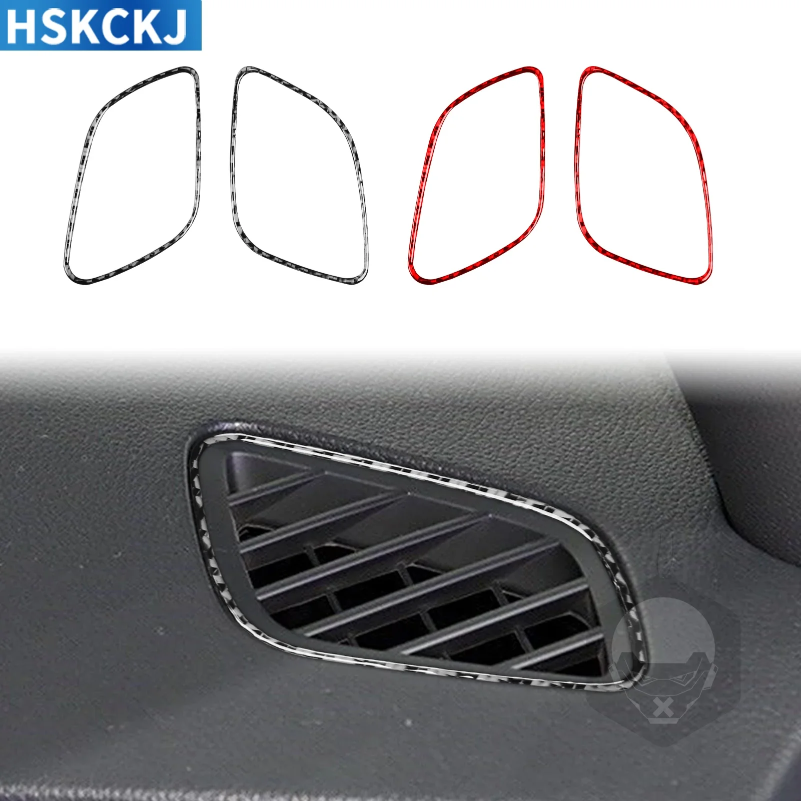 

For Hyundai Sonata 2015—2017 Real Carbon Fiber Defogging Air Vent Frame Cover Trim Sticker Interior Decorative Accessories