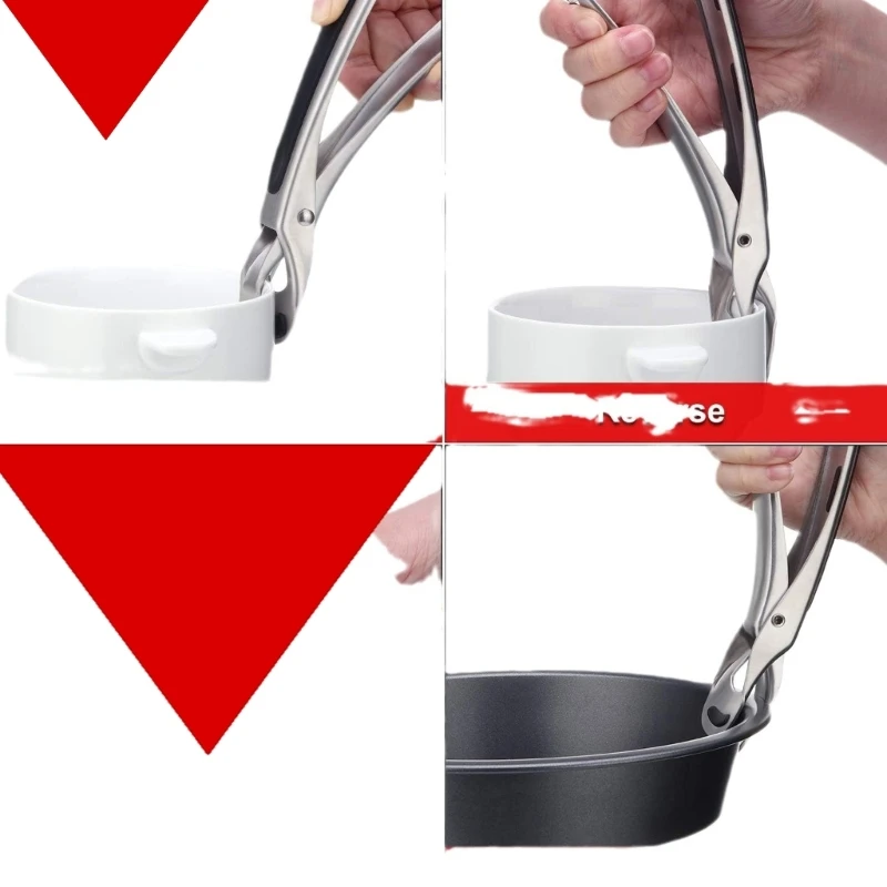 

2Pieces Stainless Steel Tongs Resistant to High Temperatures for Safe Manipulation and Multi Scenario Use J0MC