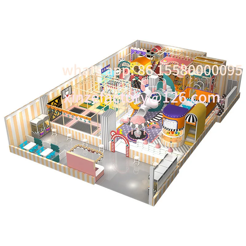 

Customizable large naughty castle children's playground slide