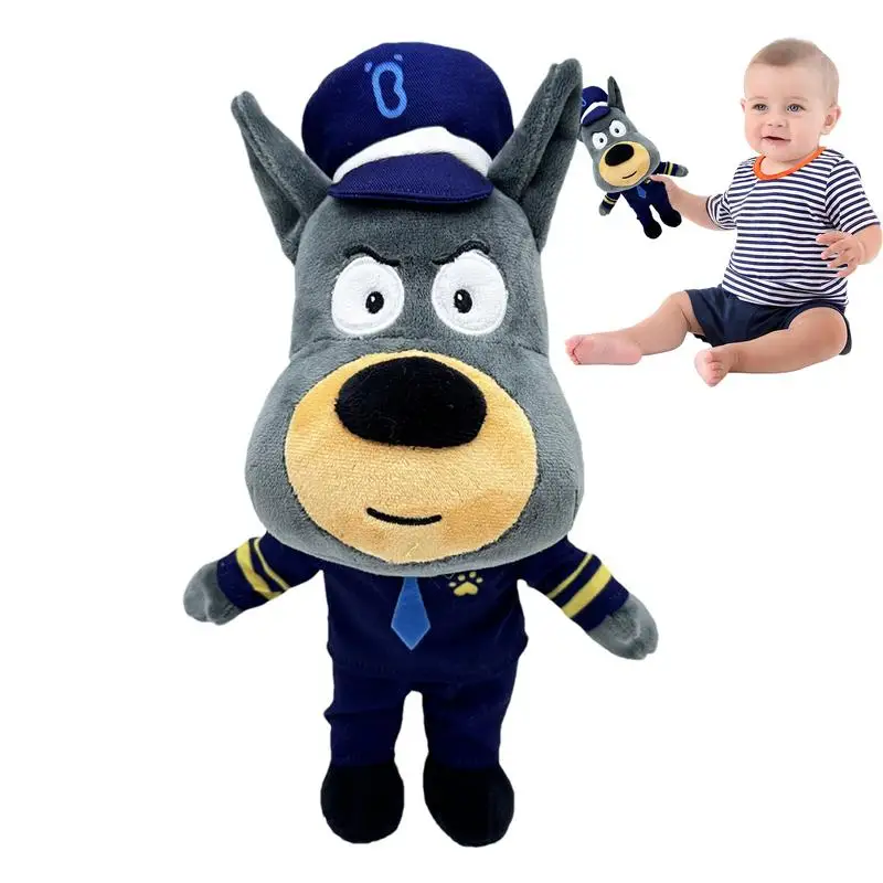 Peluche douce de chien shérif, 30cm, pour enfant, jouet, animé, sécurité, sergent, labrador, loup, police, officier, beurre, cadeaux