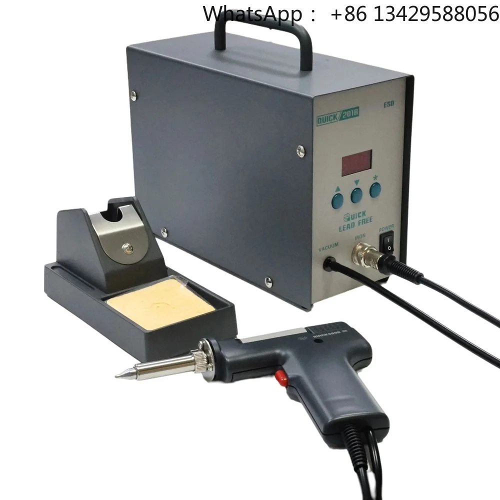 QUICK 201B Vacuum King - 600mmHg Suction & Multi-Nozzles for Zero-Residue Desoldering