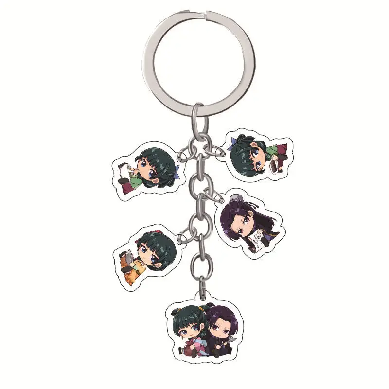 New NANA Manga Osaki Keychain K-ON! Cartoon Key Chain Bag Accessories 5 in 1 Pendant Fans Decoration Key Men Women Jewelry Gifts