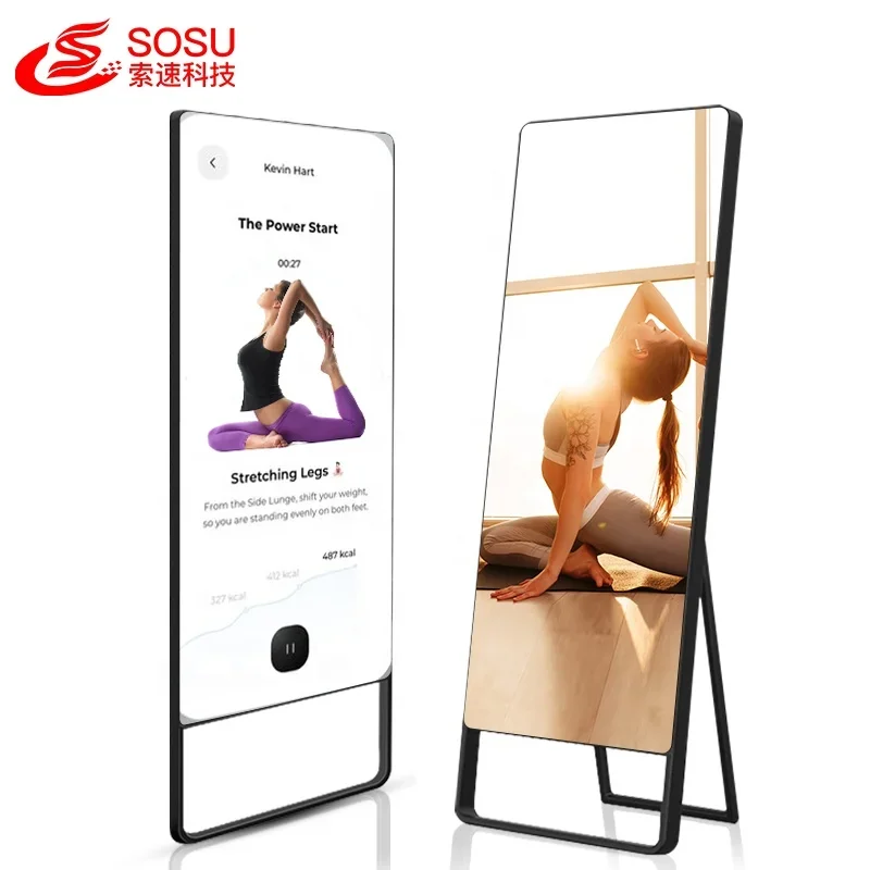 Miroir intelligent étanche pour salle de fitness, miroir de fitness, miroir d'entraînement à la maison