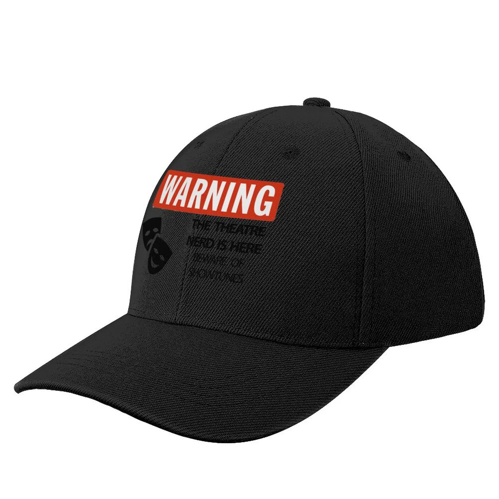 WARNING Theatre Nerd Baseball Cap Beach Outing Golf Hat Golf Female Men's