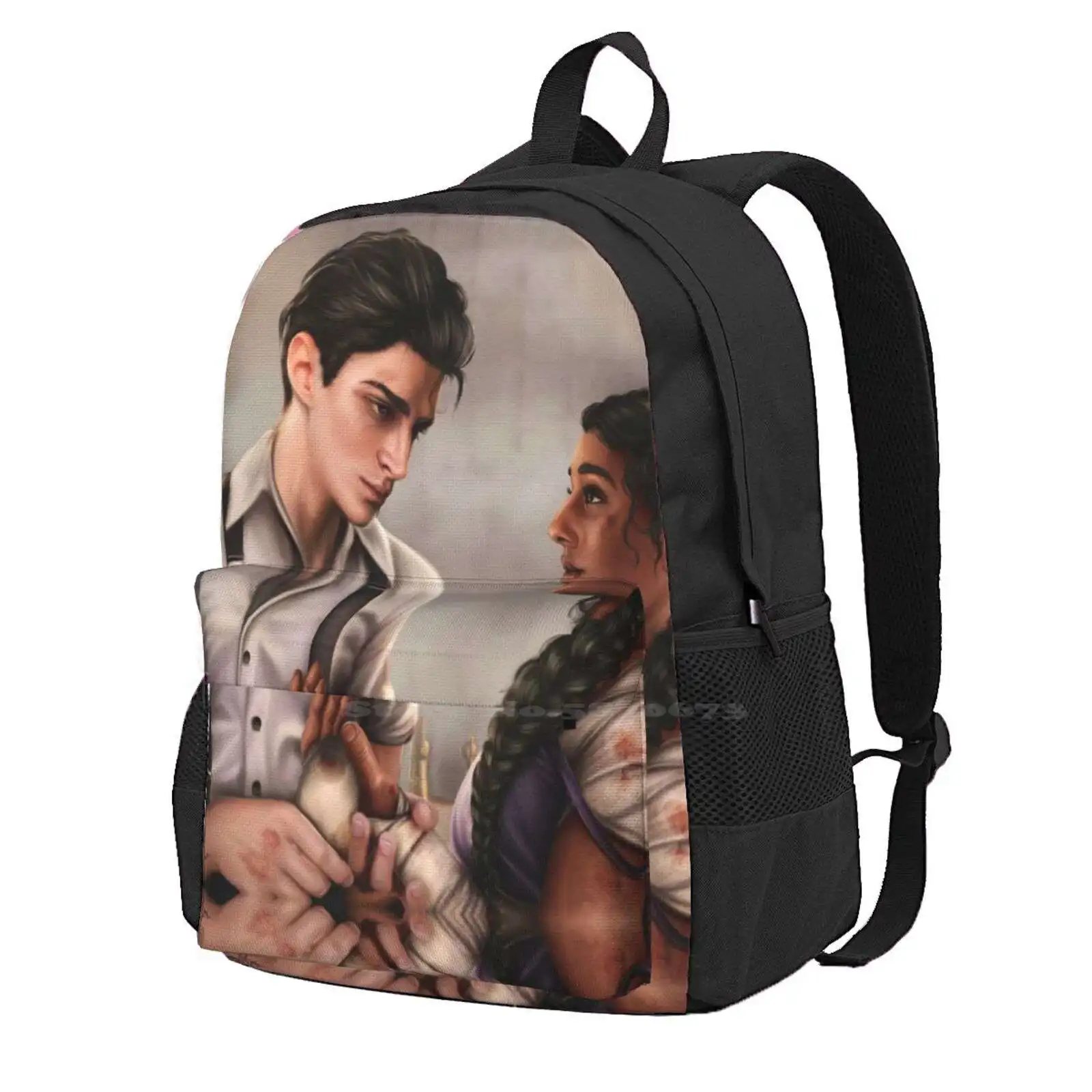 Kanej-Bolso de estudiante Unisex, mochila, Kanej, Kaz, Brekker, Inej, Ghafa, seis cuervos, Crooked Kingdom, Olivia, Bardugo, recién llegados