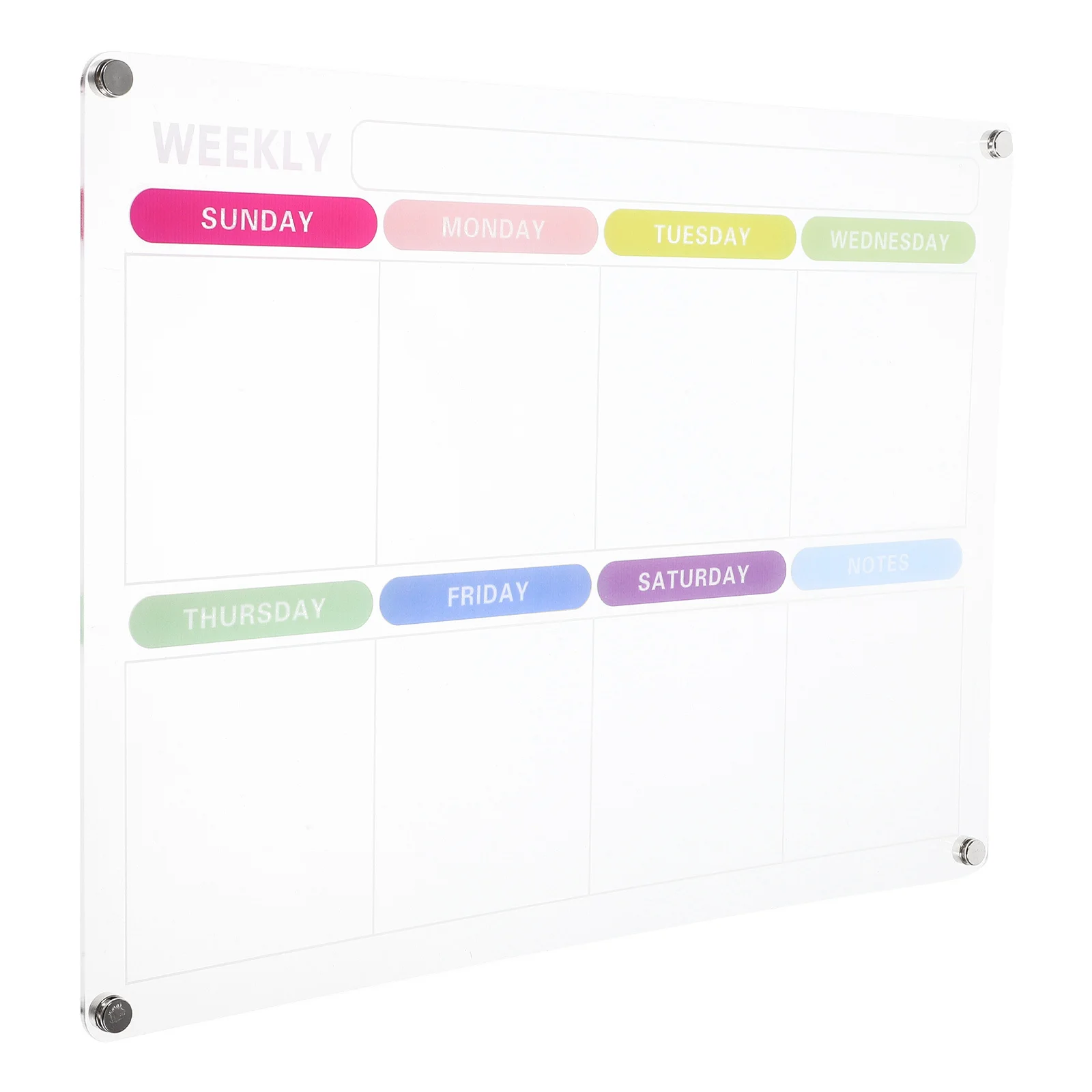 

Magnetic Weekly Planner Board Acrylic Dry Erase Fridge Calendar Reusable Message Board For Kitchen Schedule Organization