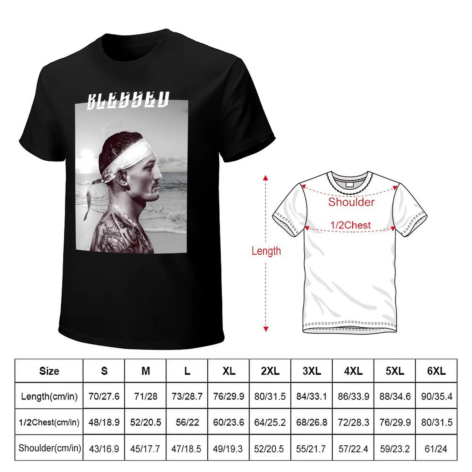 Holloway Blessed T-Shirt Casual Loose Short Sleeve Tee for Men