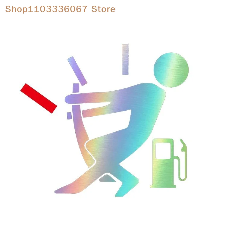 【HB】Car Fuel Tank Cap Sticker Creative Cartoon Pointer Reflective Decals Refueling Cover Exterior Decor Automobile Accessories