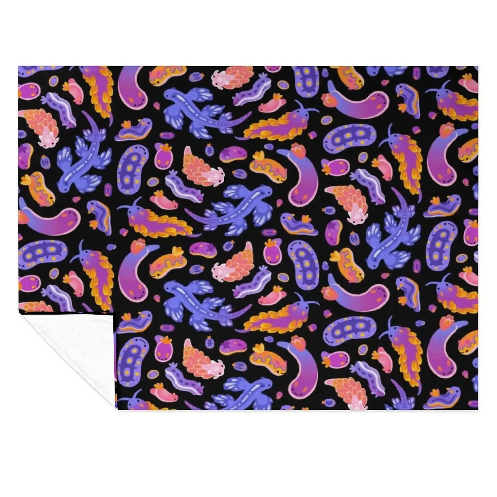 

Sea slug Throw Blanket Shaggy Multi-Purpose Soft Big Heavy Blankets