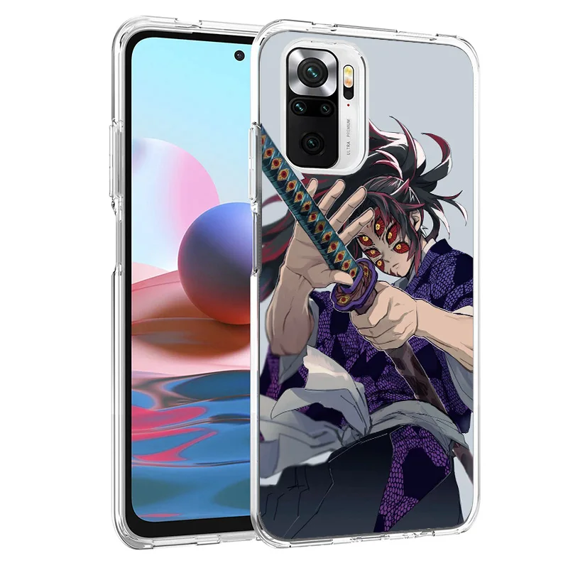 Demon Slayer Kokushibo Phone Case For Xiaomi Redmi 12 12C 10 10C 10A 9 9A 9C 9T 8 8A 7 7A 6 Pro 6A K70 K60 K40 K20 S2 Print Cove