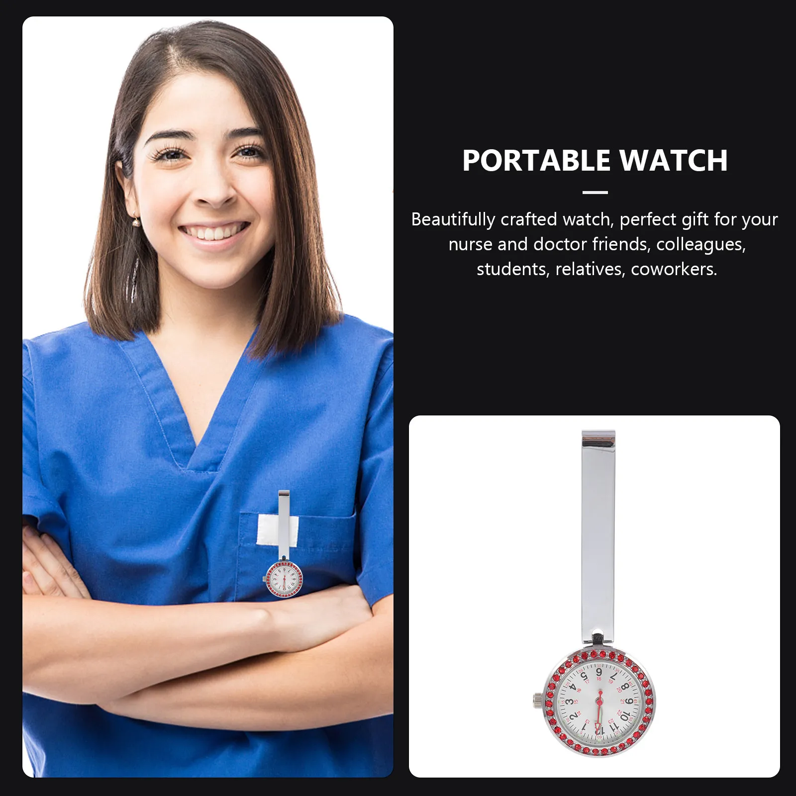 

Светящиеся карманные часы из цинкового сплава, портативные часы-кулон для медработников: медсестер, врачей, персонала больниц. Идея подарка.