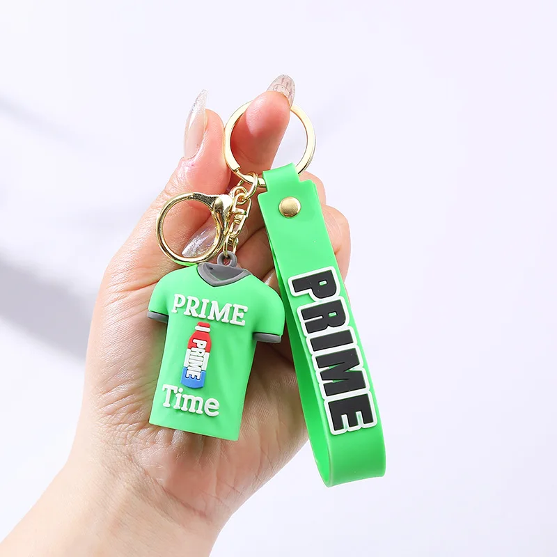 Cute Prime Drink Keychain Creative Clothes Doll Pendant Keyring Car Key Bag Pendant Women Men Party Favors Xmas Gifts Wholesale