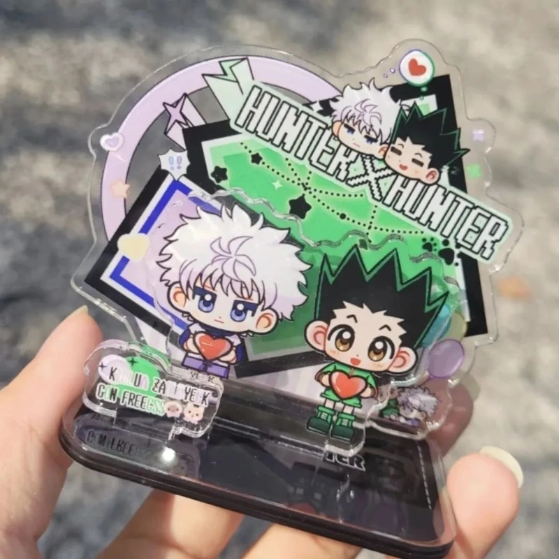 

Anime GON·FREECSS Killua Zoldyck Cosplay Standing Plate Kawaii Acrylic Figure Stand Accessories Ornament Gift Prop