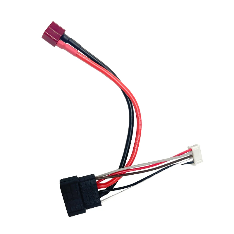 2S/3S/4S Lipo Battery Charge Adapter Deans T Plug Female to TRX Traxxas ID Male Charging Balance Lead Cable Wire 14awg 150mm