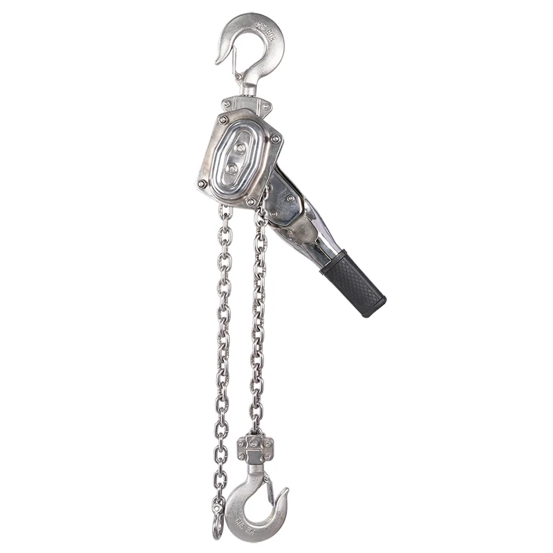 304 Stainless Steel Manual Operated Chain Hoist Light Weight 750kg 1.5t 3 Ton Capacity Anticorrosion Lever Hoist Pulley Block