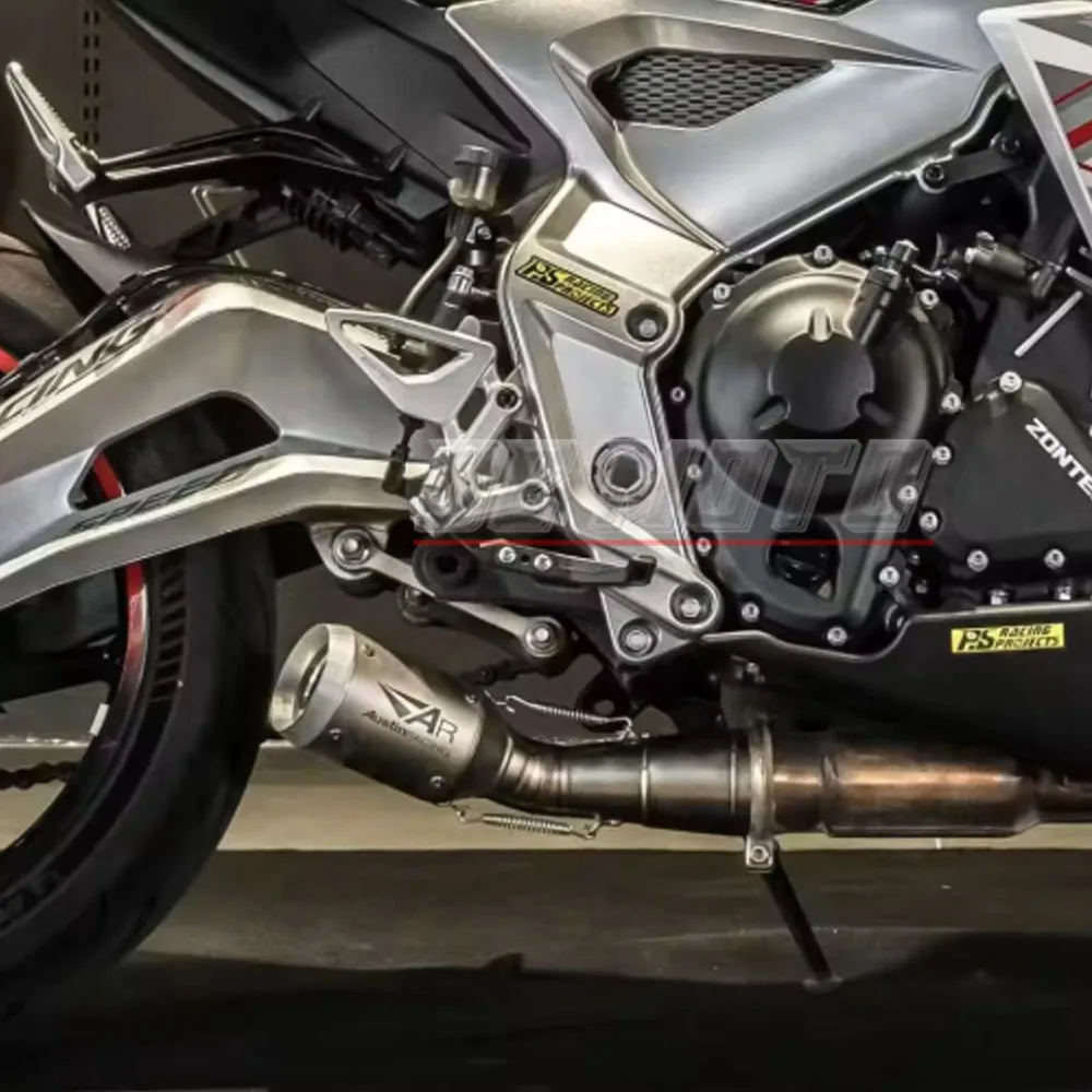 FOR ZONTES 703RR Exhaust Pipes, Performance Enhancement With Stainless Steel Mid-Section And Tail Section.