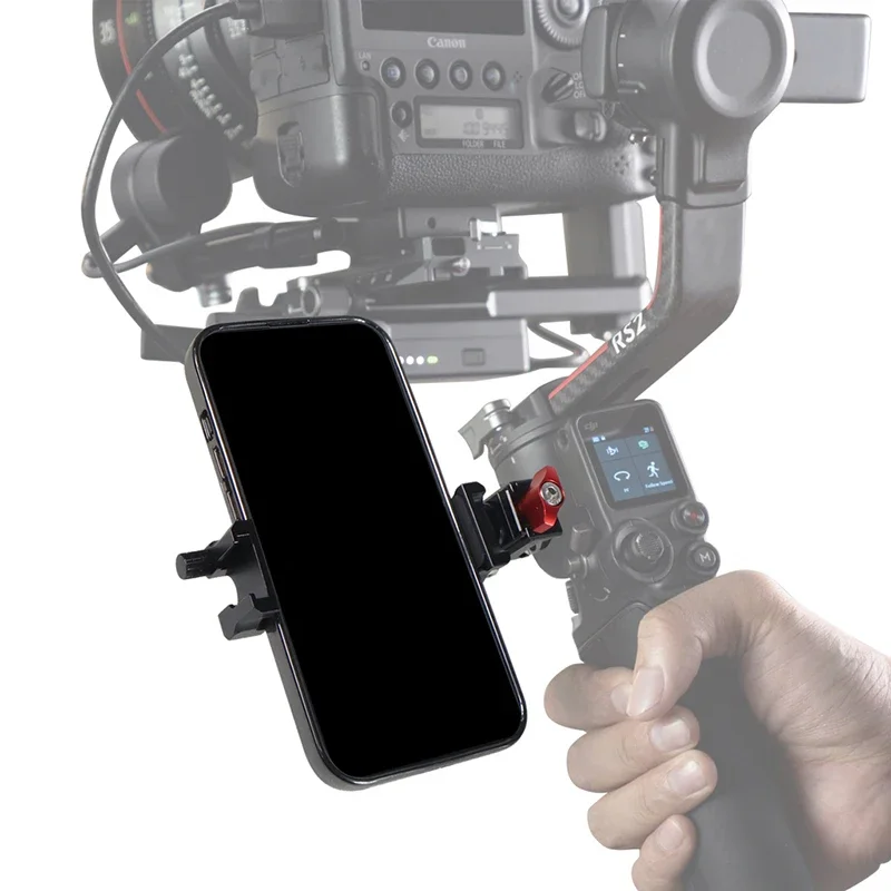 Powerwin NATO ที่ยึดปรับ360 ° ที่ยึดโทรศัพท์ฐานเสียบ1/4 "ตัวหนีบแนวตั้งสำหรับ DJI RS2 RSC2 RS3 Pro gimbals ขนาดเล็ก