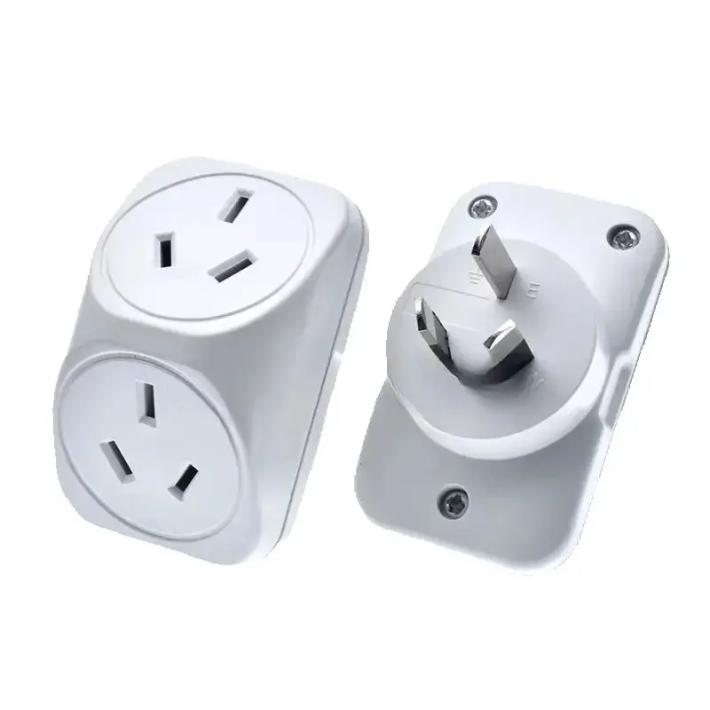 1pcs CN New Zealand Australia 1 to 2 AC Outlet Extender Converter Power Socket 10A 250V Insulated AU Wall Plug Adaptor Type I
