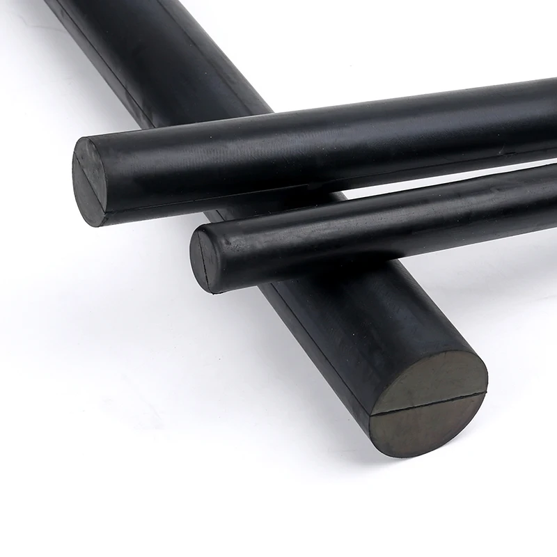 Black Oil Resistant Natural Rubber Rod Diameter: 20-130mm Solid Nitrile Rubber Rod High Elasticity Round Rod Length 100mm/500mm