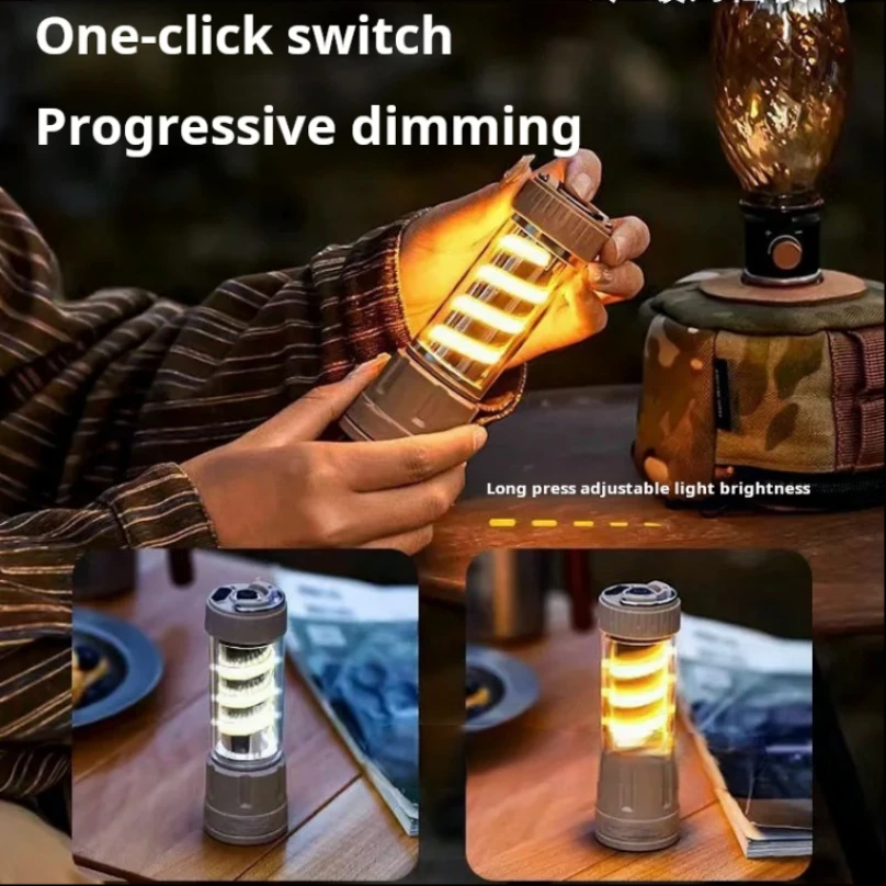 Long Range Strong Light Charging Atmosphere Searchlight Camping Light Portable Emergency Outdoor Tent Camping Light
