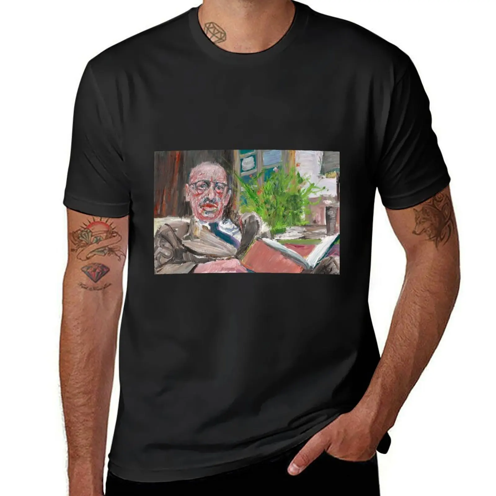 IGOR STRAVINSKY in his studio - oil portrait T-Shirt plus sizes kawaii clothes boys whites mens t shirts pack