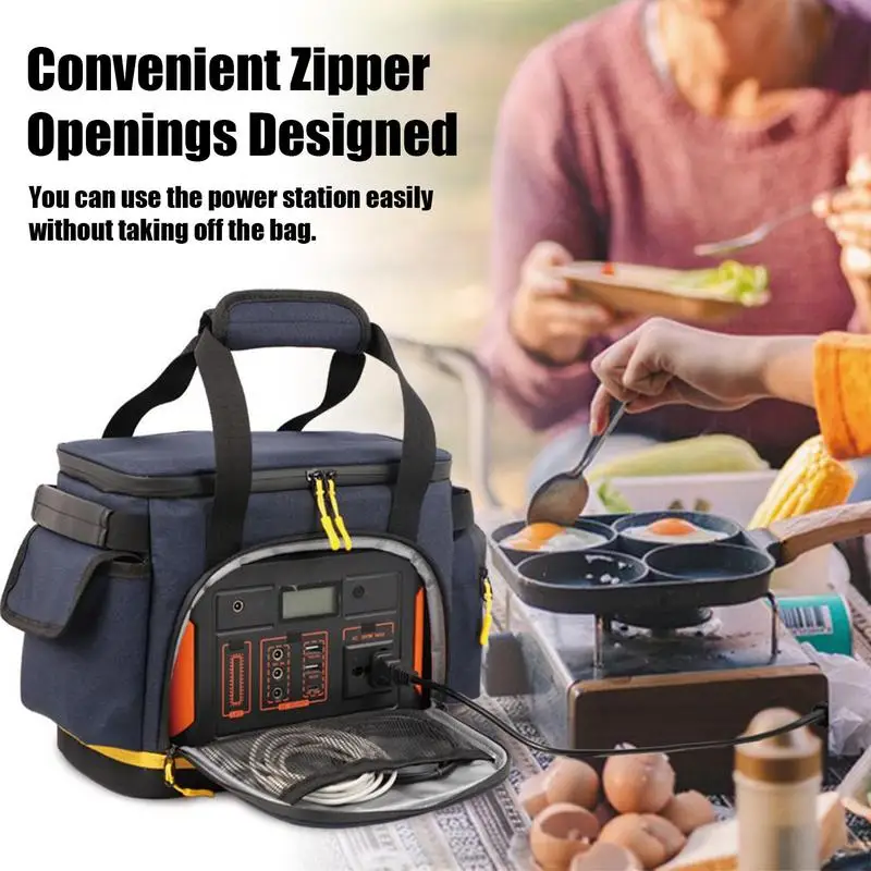 Organizador de cables de carga de viaje, bolsa de cables de carga con cremallera, bolsa de transporte de tela Oxford, accesorios a prueba de golpes