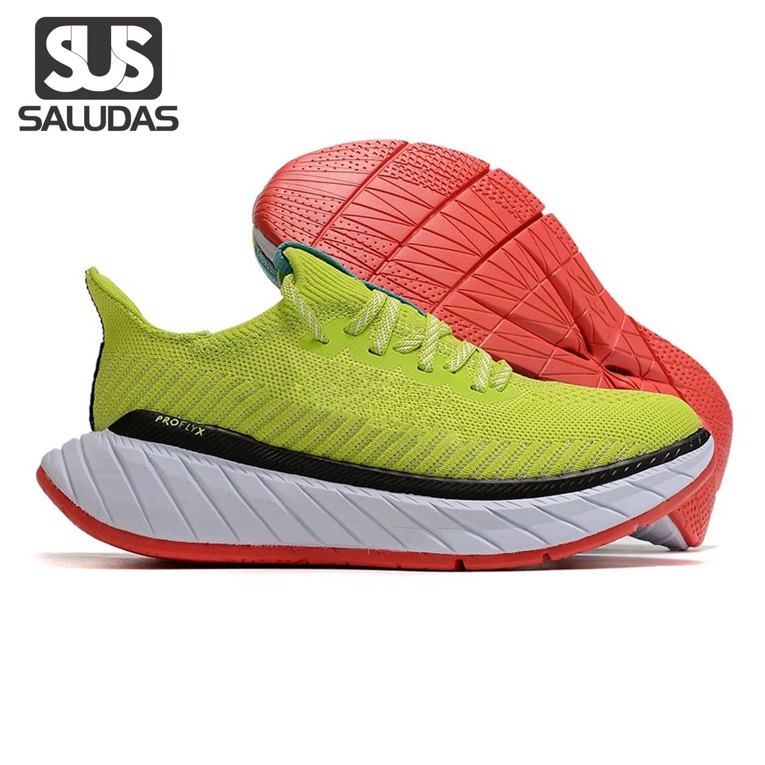

SALUDAS Original Men Carbon Plate Running Shoes Shock-Absorbing Carbon Plate Road Marathon Running Shoe Outdoor Jogging Sneakers