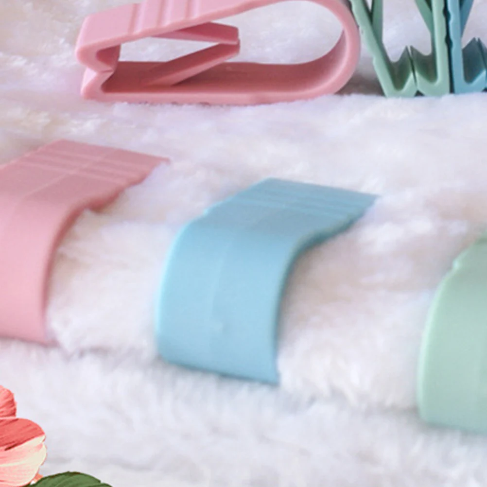 

10Pcs Quilt Cover Fixed Clips Blue Anti-Slip Bed Sheet Buckle Fasteners Home Accessories Fixed Clips Traceless Fixator