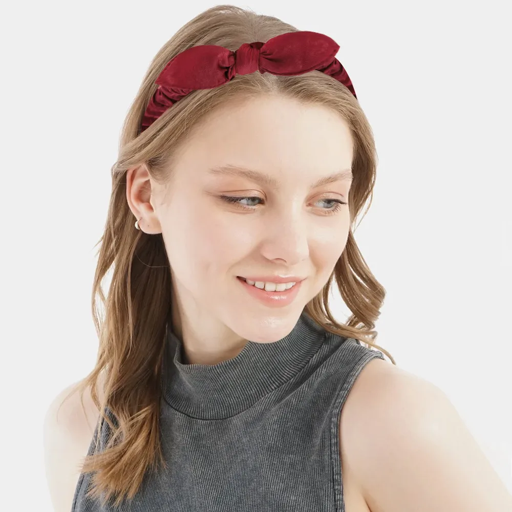 لون عشوائي 8 قطعة الجلد المدبوغ لينة الصلبة طباعة Headbands خمر بوهو الصليب عقدة مطاطا العصابات الشعر عصابات الفتيات العصابات الشعر