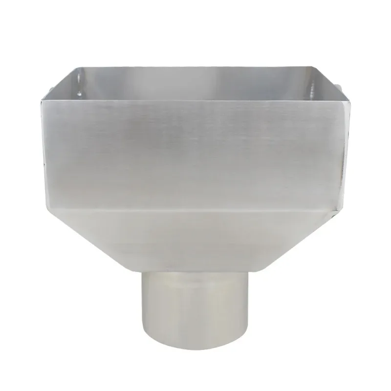 for Side inlet rainwater Hopper for stainless steel square funnel siphon rainwater discharge downspout hopper drain fittings