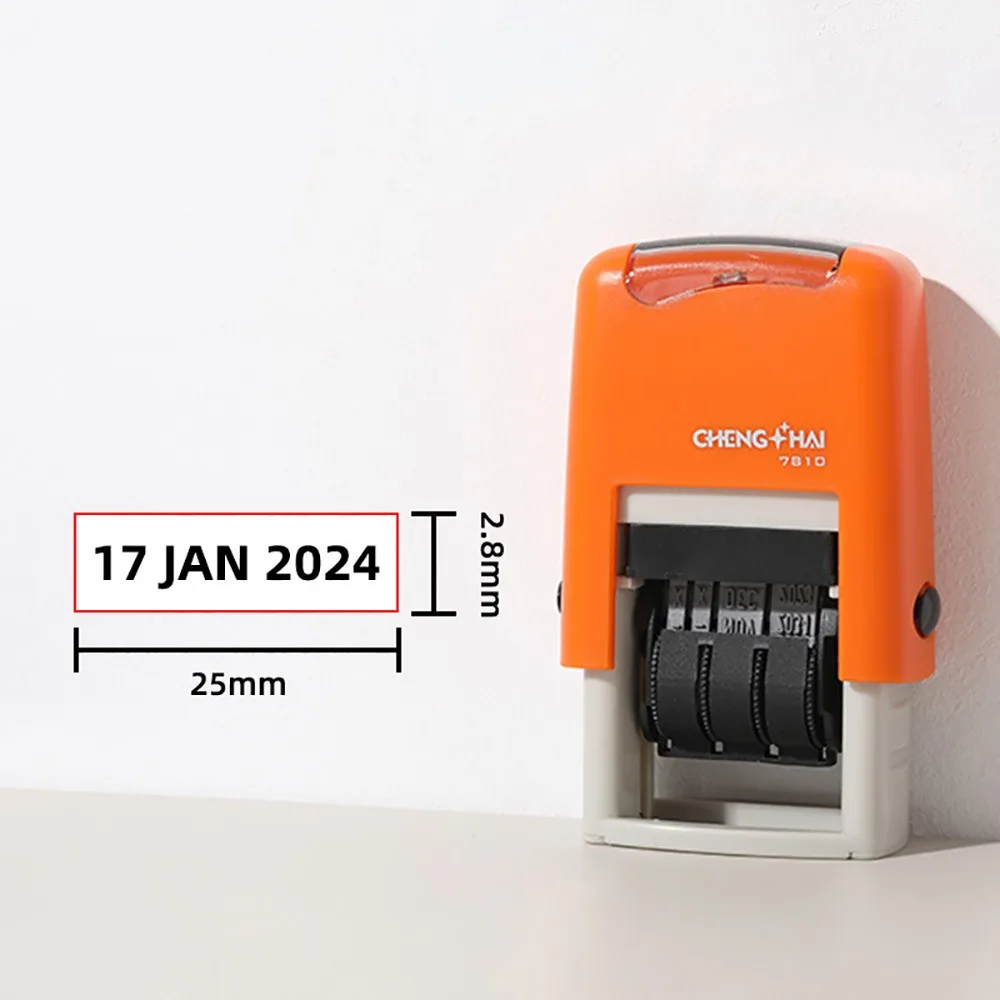 Automatic Ink Return Day-month-year Data Stamp Adjustable Date Wheel Smooth Running Self-Inking Stamps Lightweight Multicolor