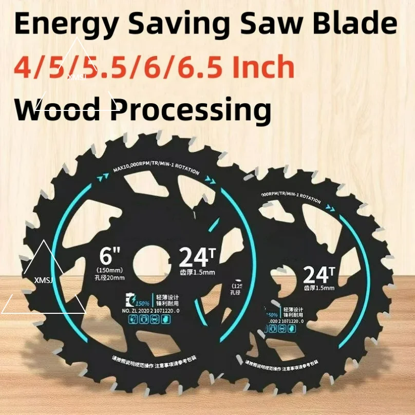 

Efficient Energy Saving Lithium Saw Blades 5/5.5/6/6.5-inch Circular Saw Blade Wood Cutting Saw Blades Woodworking Alloy Grinder