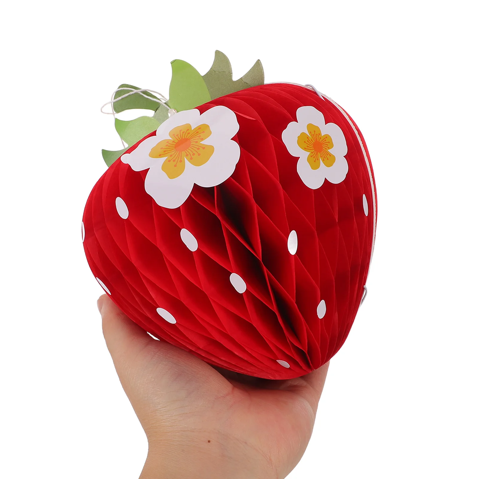 

8pcs Strawberry Honeycomb Centerpieces Paper Birthday Party Table Decor Hanging Ornaments Shower Supplies Berry Theme