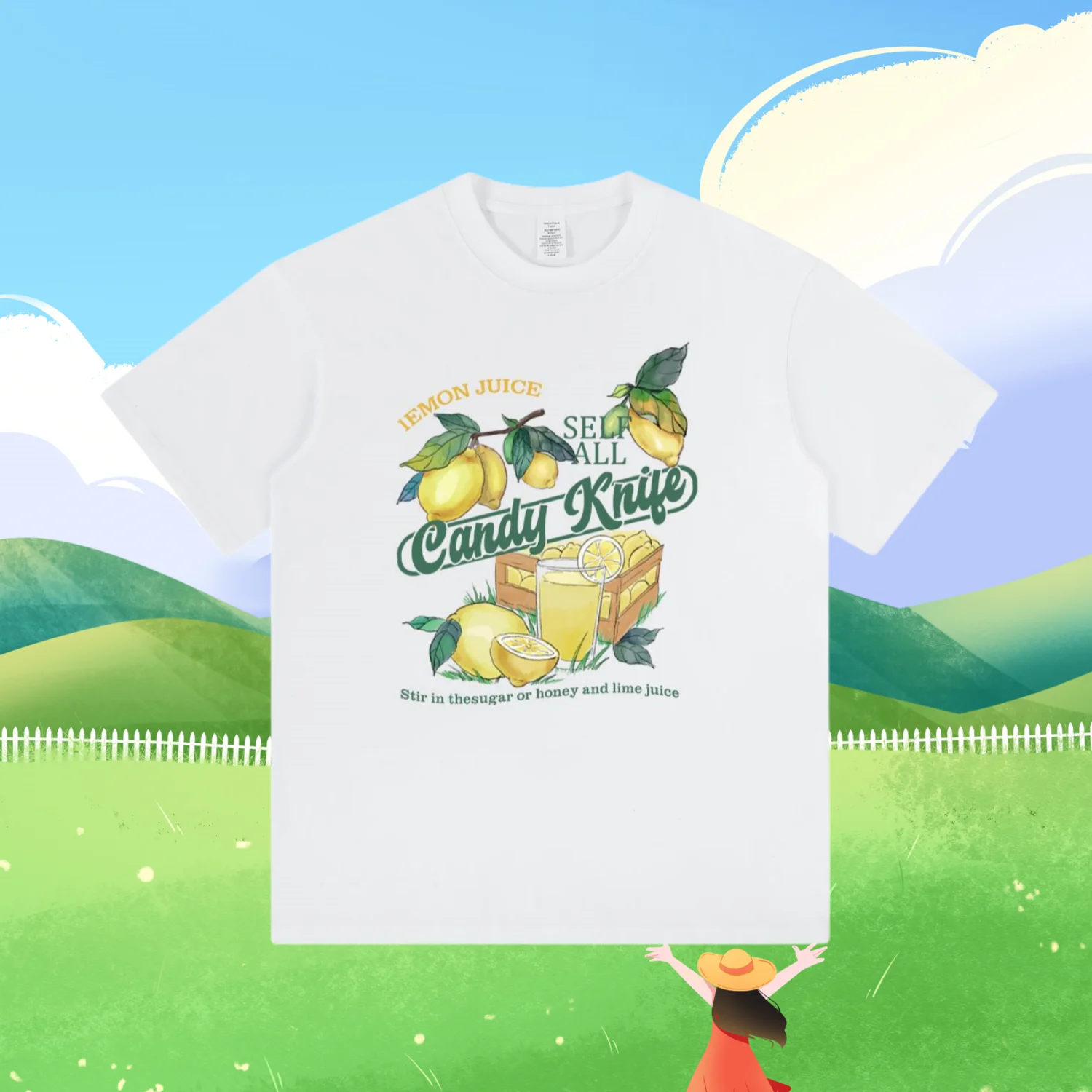 

Винтажная свободная футболка с короткими рукавами из чистого хлопка в стиле ретро с фруктовым принтом, мужская и женская американская футболка