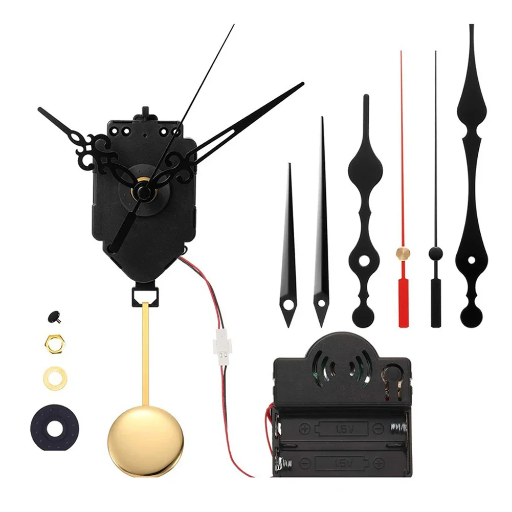 Hourly Swing Mechanism Clock Movement Set With Westminster Music Box Pendulum And Multiple Pointer Designs For Repairs