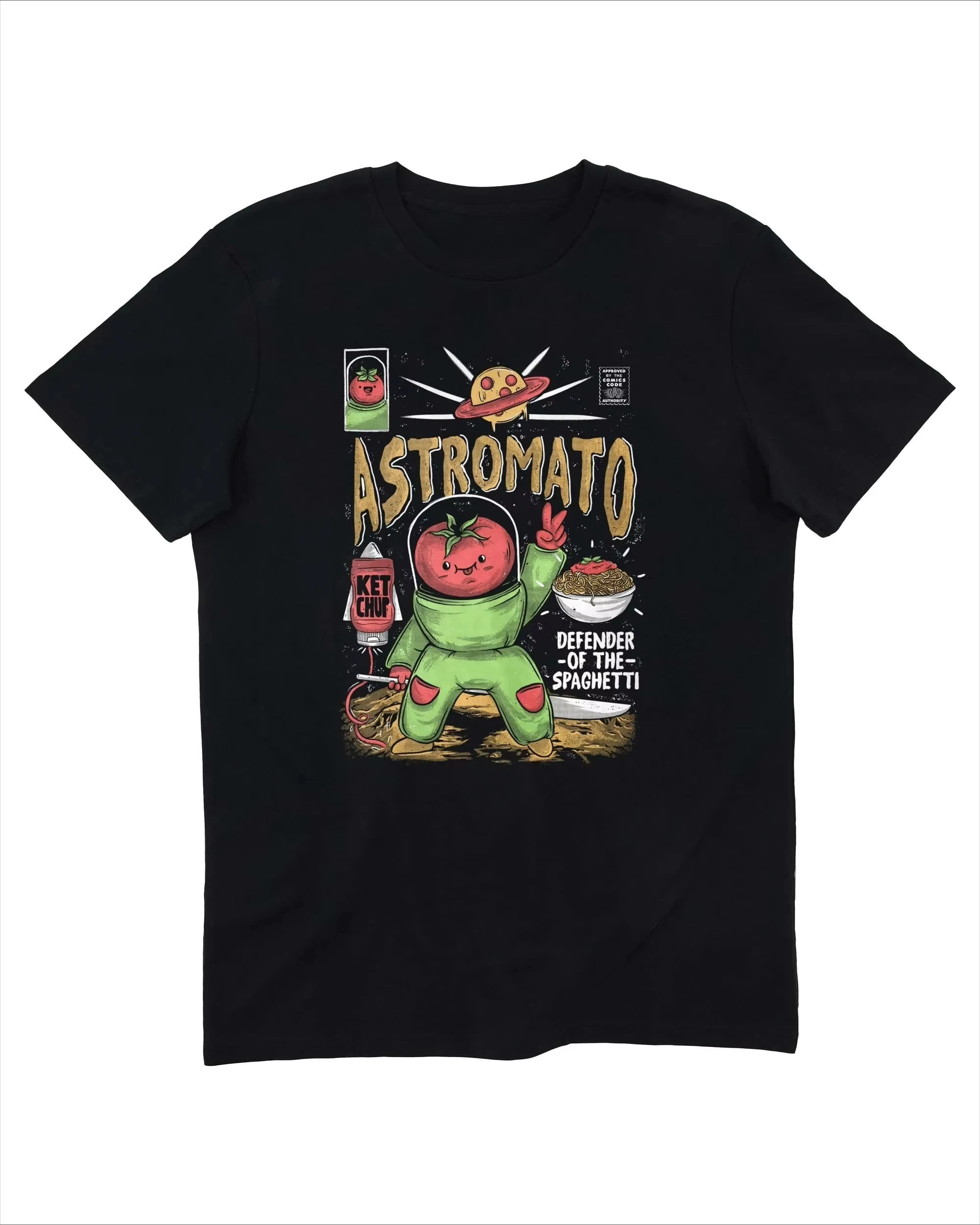 2025 جديد التوضيح حقل الطماطم L'Espace الجرافيك الطباعة تي شيرتات قطن للرجال والنساء قصيرة الأكمام