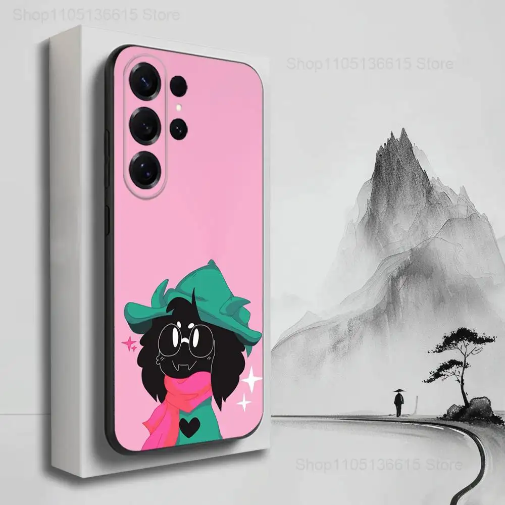 Capa de telefone fofa arte d-deltarune r-alsei para samsung s25, s24, s23, s22, s21, s20, s10, s9, ultra, plus, lite, fe, capa preta de silicone macio
