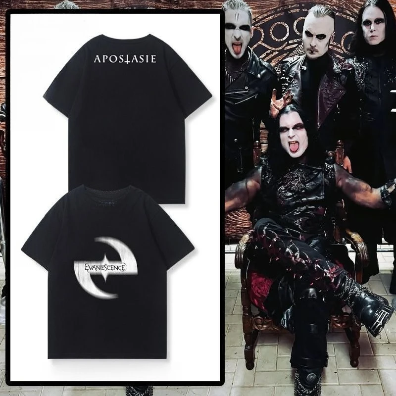 

Немецкие футболки Nachtblut Night Blood Band вокруг мужчин и женщин с короткими рукавами, американский тренд, ретро, хэви-метал, рок-футболки