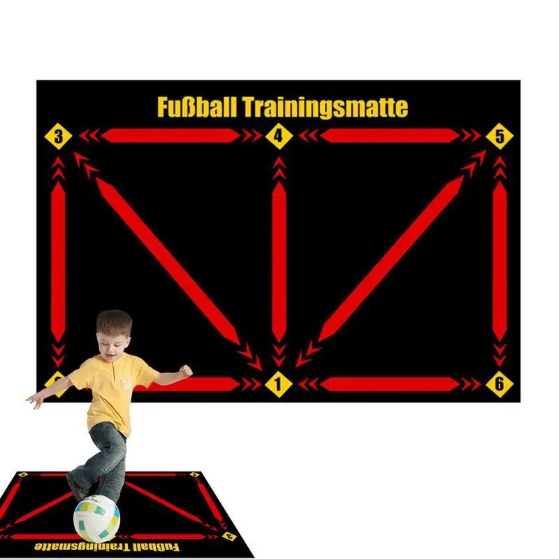 Soccer Exercise Mat Anti-Skid Football Footstep Trainer Carpet Mat Soccer Training Pace Ball Control Equipment Soccer Ball