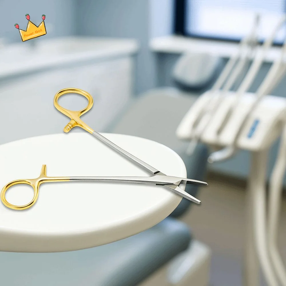 

Плоскогубцы для стоматологических игл с золотой ручкой, ортодонтические щипцы из нержавеющей стали, многоразовый гладкий передний кронштейн для зубов