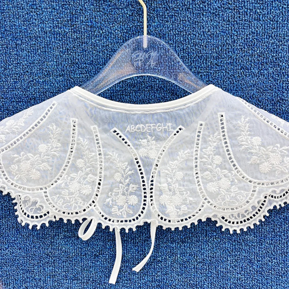 Nuevo bordado, cuello de encaje para mujer, ropa para mujer, ropa para niños, camisa desmontable, capa, collares falsos