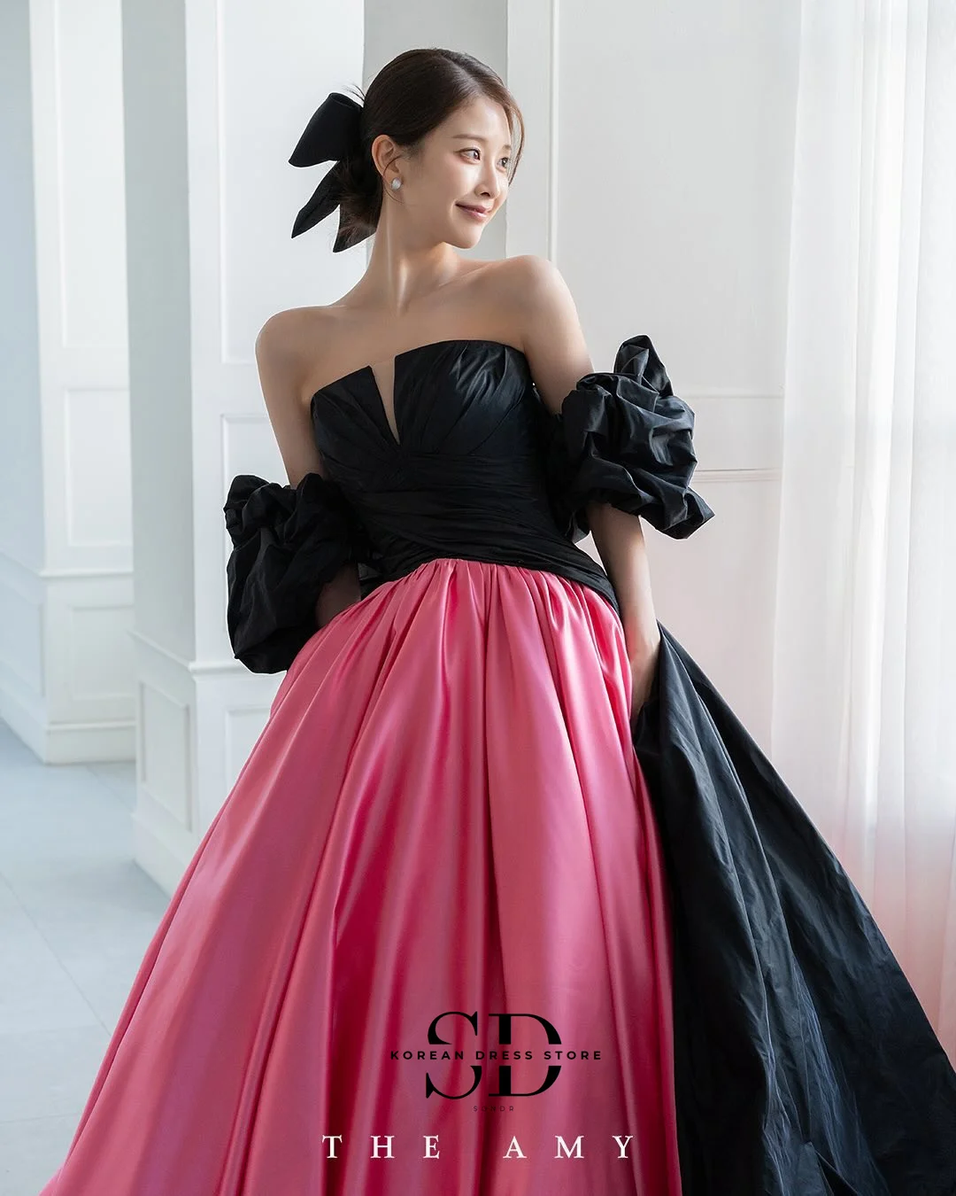 Sondr – robe de soirée de luxe, avec manches détachables, couleur contrastée, robe de princesse personnalisée, robes de mariage coréennes à pression