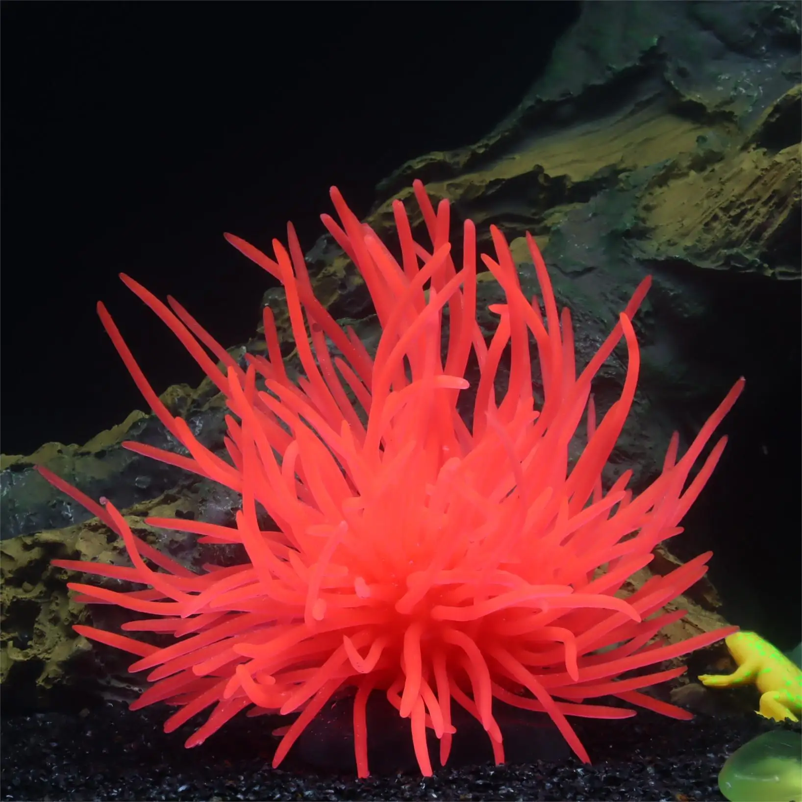 1 Pc Fish Tank Decorations Aquarium Decor Plants Soft Sea Urchin Silicone Decor Glowing Fish Tank Decorations Sea Anemone Betta