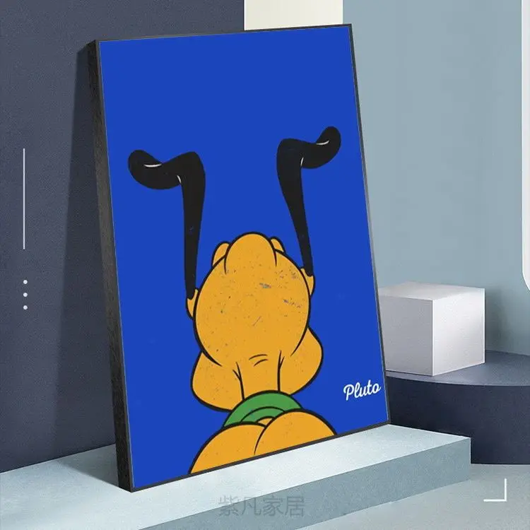 Disney Mickey cartoon schattige poster creatieve gepersonaliseerde slaapkamer woonkamer achtergrond wanddecoratie hangende schilderij cadeau