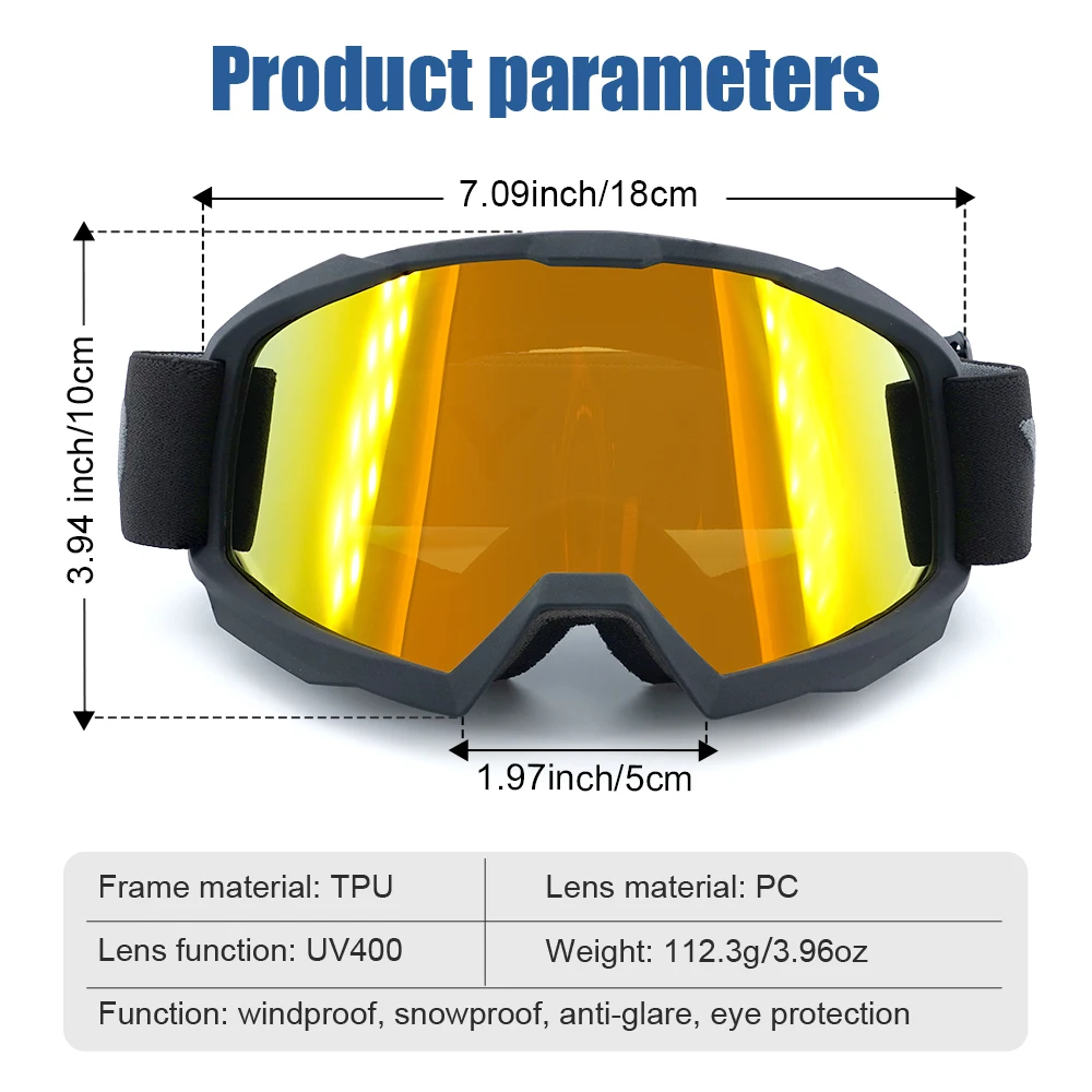 YUEDIO Affordable Ski Goggles with Anti-Fog Lens and UV Protection Lightweight Design for Winter Sports