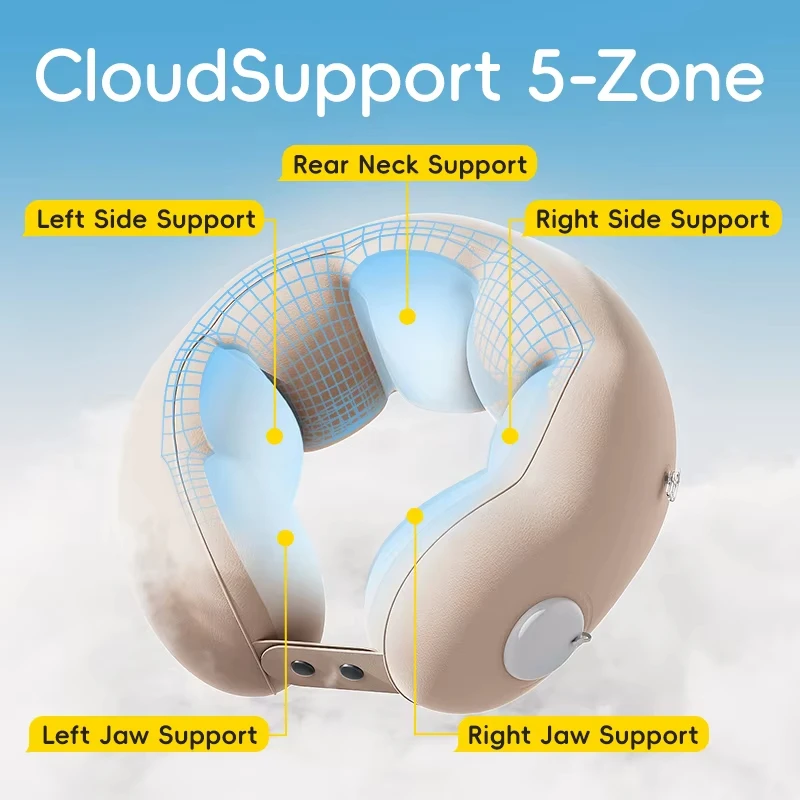 Inflatable Travel Neck Pillow U-Shape Travel Pillow Airplane Train Car Portable Folding Outdoor Traveling Press Inflate Pillow