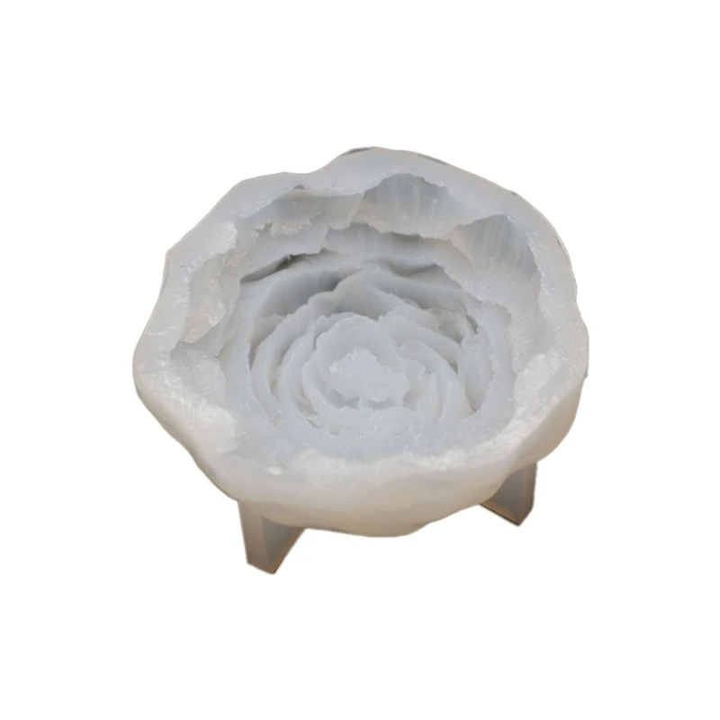 Moldes para velas con forma flor peonía, moldes para jabón hecho a mano, molde arcilla silicona 634D